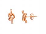 Rose gold knot earrings 14k (code S243475)
